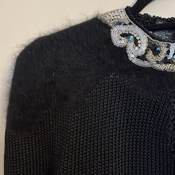 Della Knit VINTAGE sweater Women's Size M wool angora - Picture 5 of 14